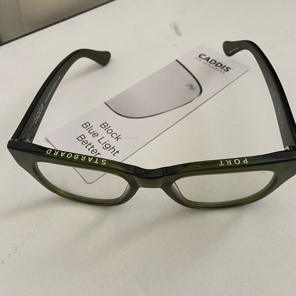 CADDIS Miklos Olive Green Blue Light Blocking Glasses - Picture 10 of 12